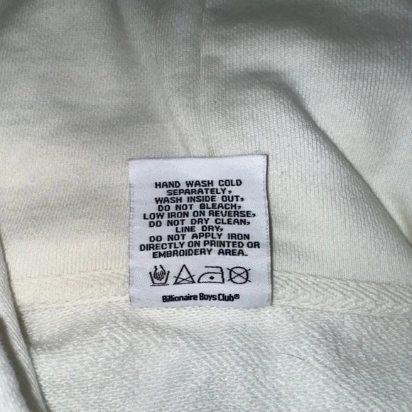 New Billionaire BOYS Club BB Trance Hoodie White Size Small - Picture 16 of 16
